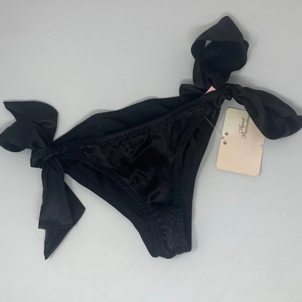 Agent Provocateur Marylin Black Silk Brief Small NWT - Picture 5 of 10